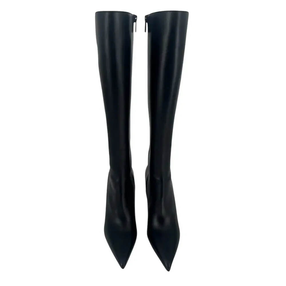 Christian Louboutin Kate Botta 85mm Leather Knee High Boots in Black - Picture 6 of 16